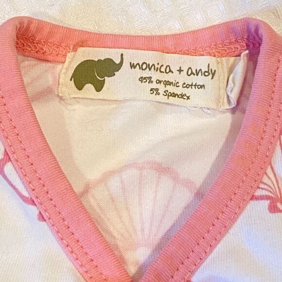 1159 Monica and Andy 5-9.Months  Organic Onesie  Romper - Picture 2 of 5